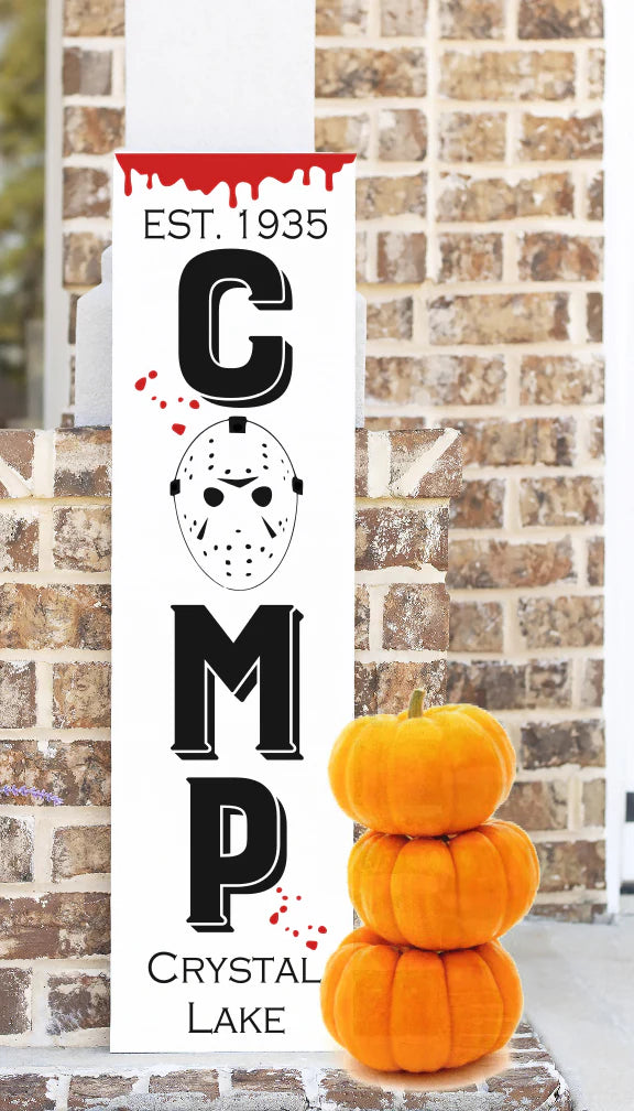 Camp Crystal Lake 12"x48" Plank