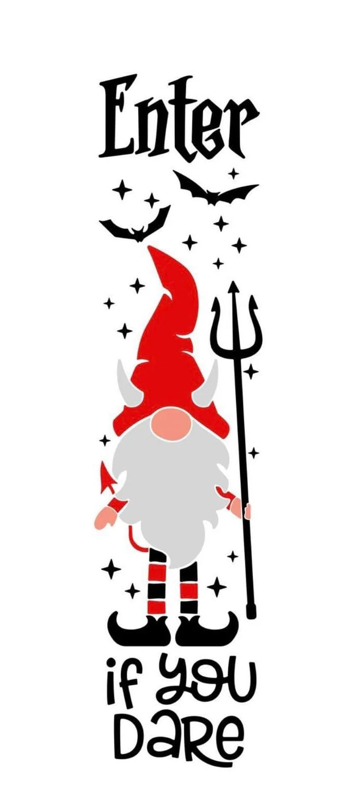 Enter If You Dare Gnome 12"x48" Plank