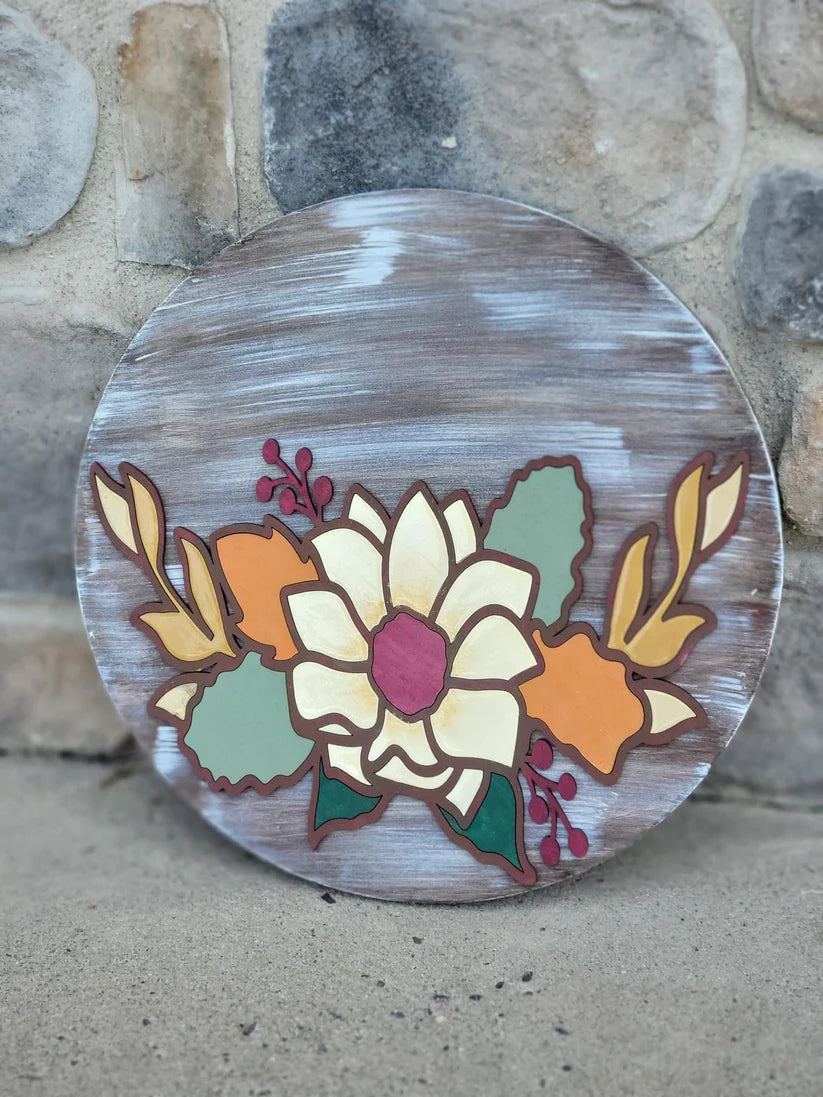 Fall Flowers 18" Round