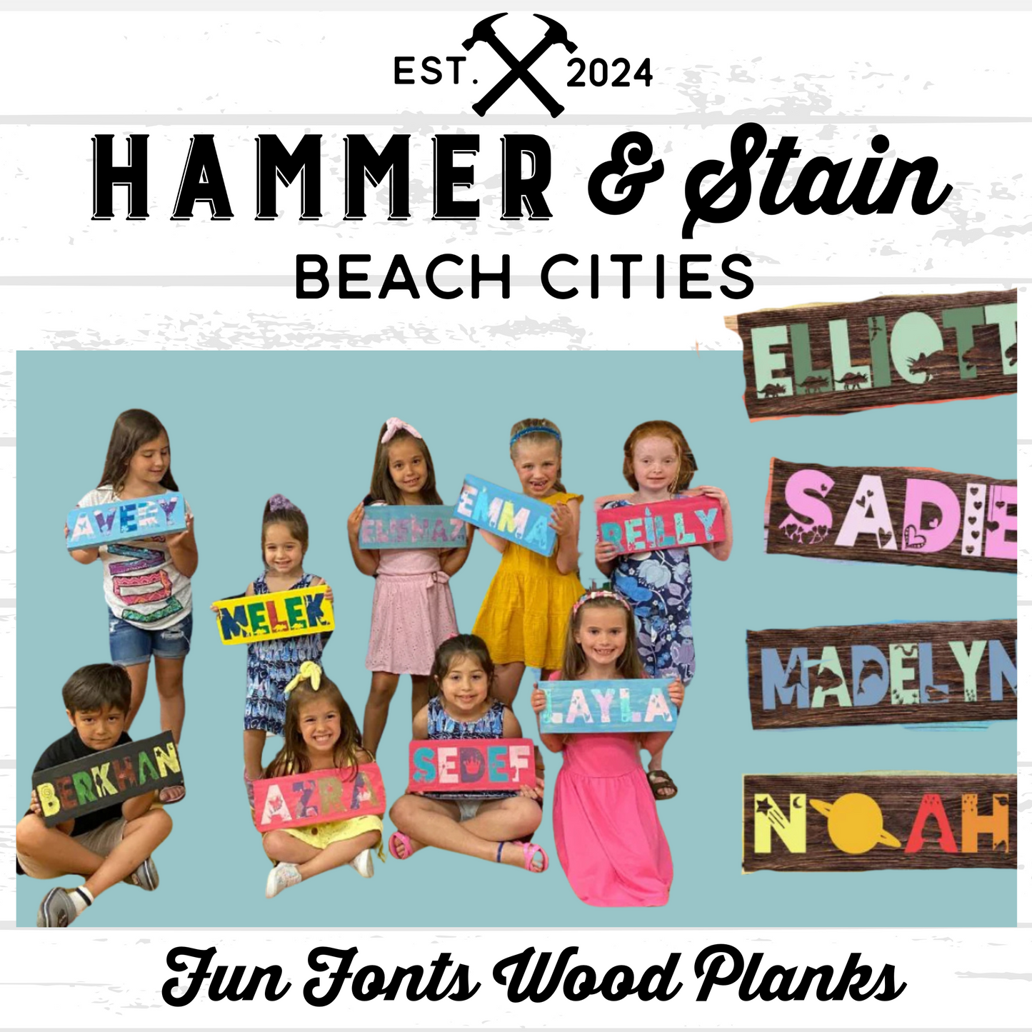 Fun Fonts Wood Plank