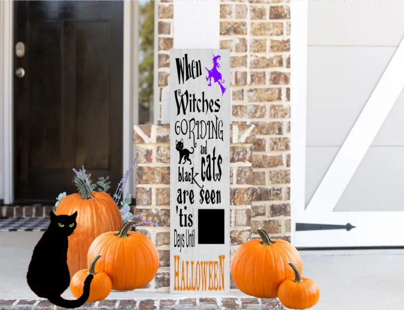 Halloween Countdown 12"x48" Plank
