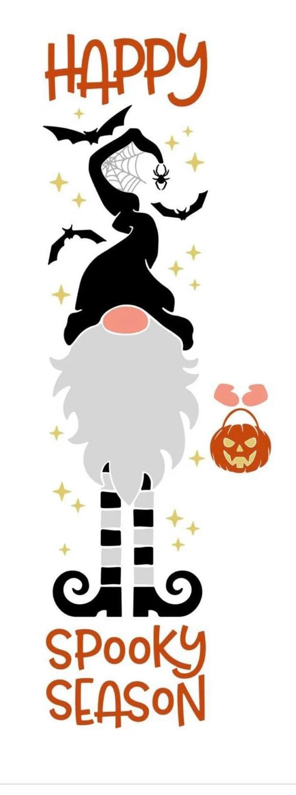 Happy Spooky Season Gnome 12"x48" Plank
