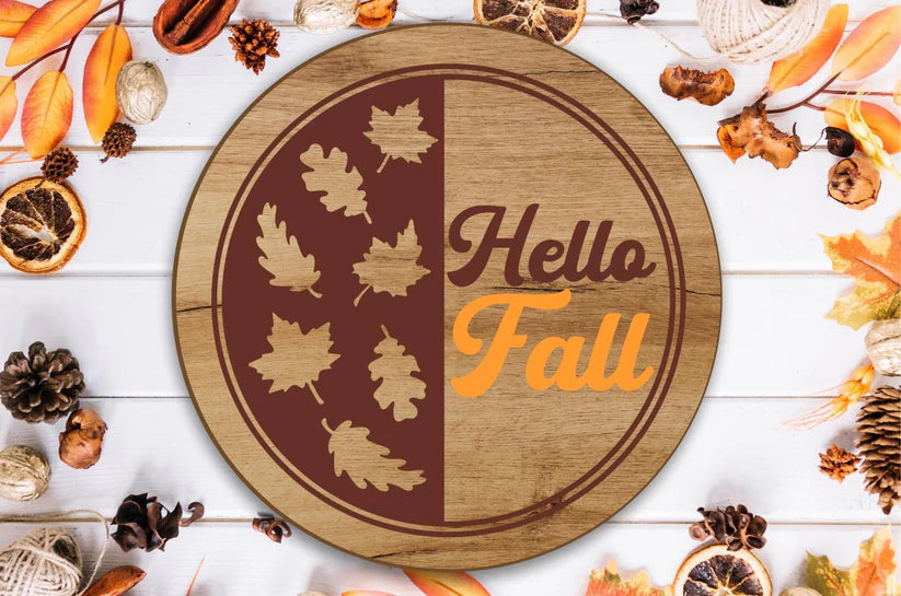 Hello Fall (Split With Leaves)