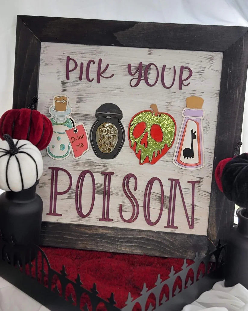 Pick Your Poison 12"x12" Framed