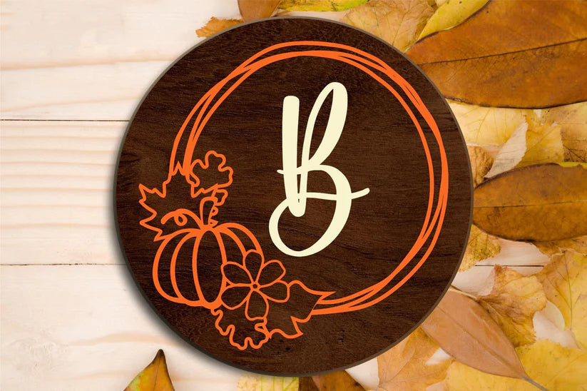 Pumpkin Circle Initial