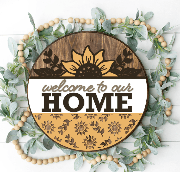 Welcome To Our Home Sunflower