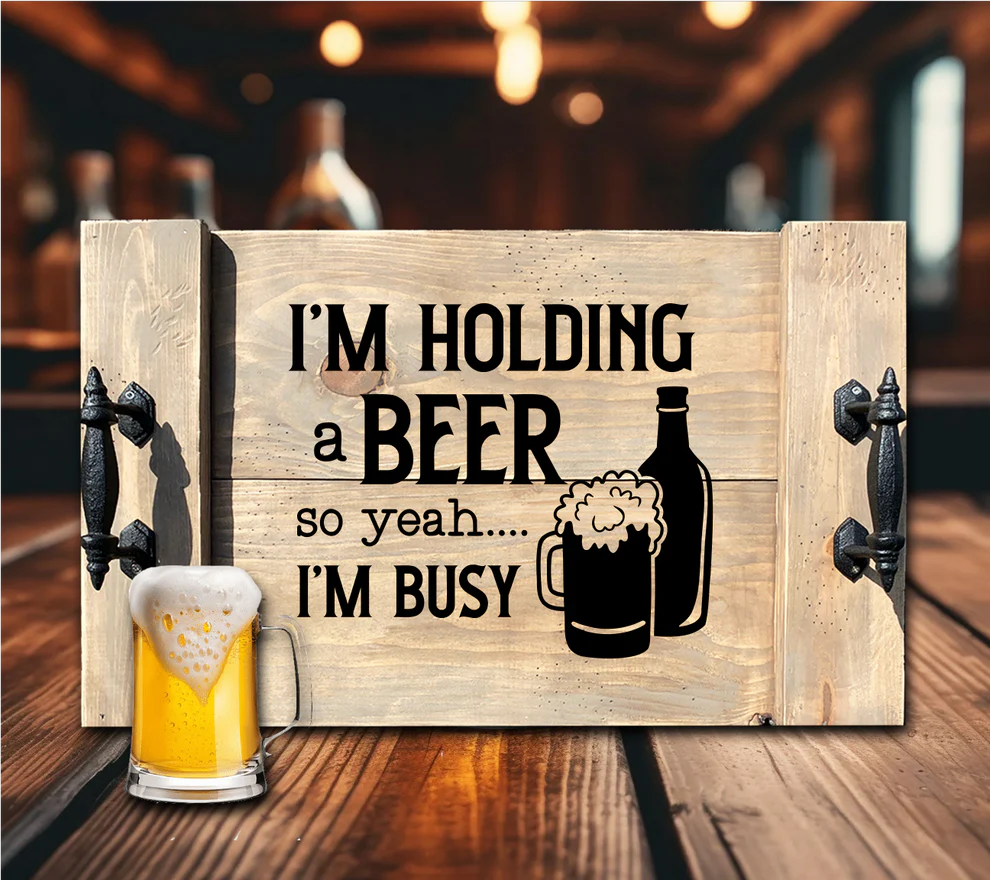 Holding Beer Tray